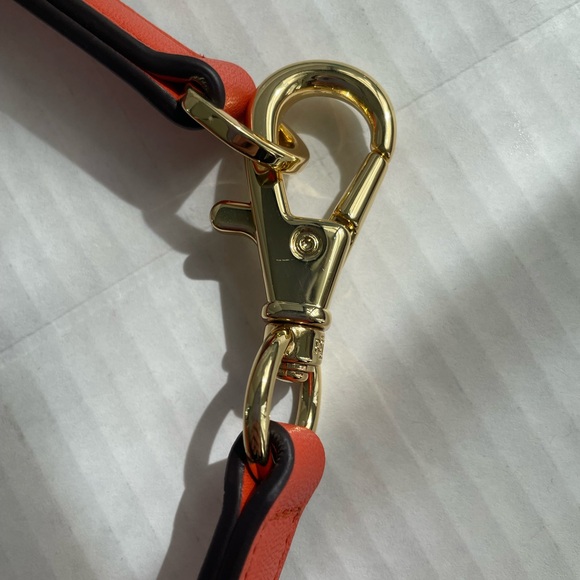 NWT RALPH LAUREN  Kassie medium leather convertible shoulder bag fall orange - Picture 7 of 12